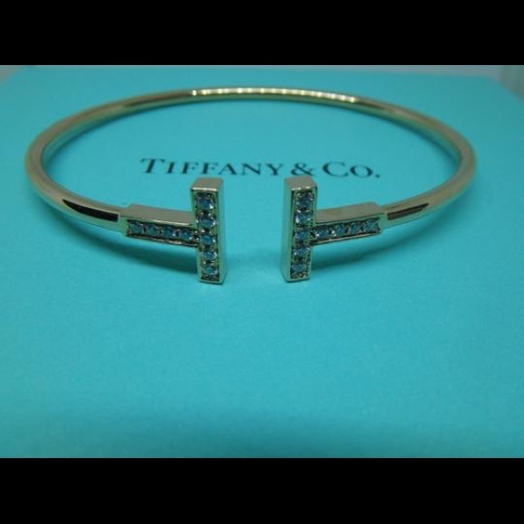 Tiffany T bracelet Rose Gold with diamonds - Picture 5 of 5